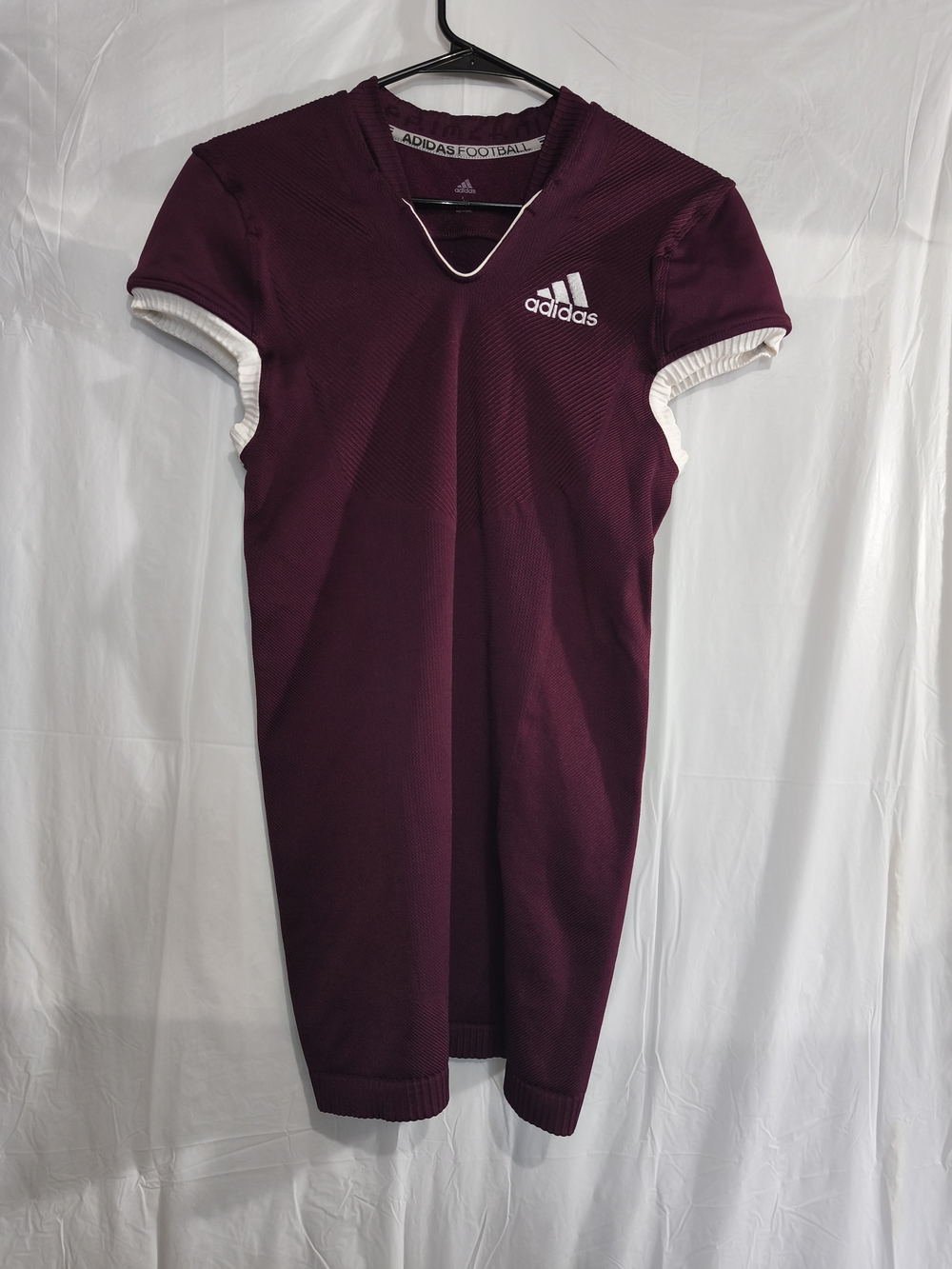 Adidas Maroon Football Jersey with White Trim